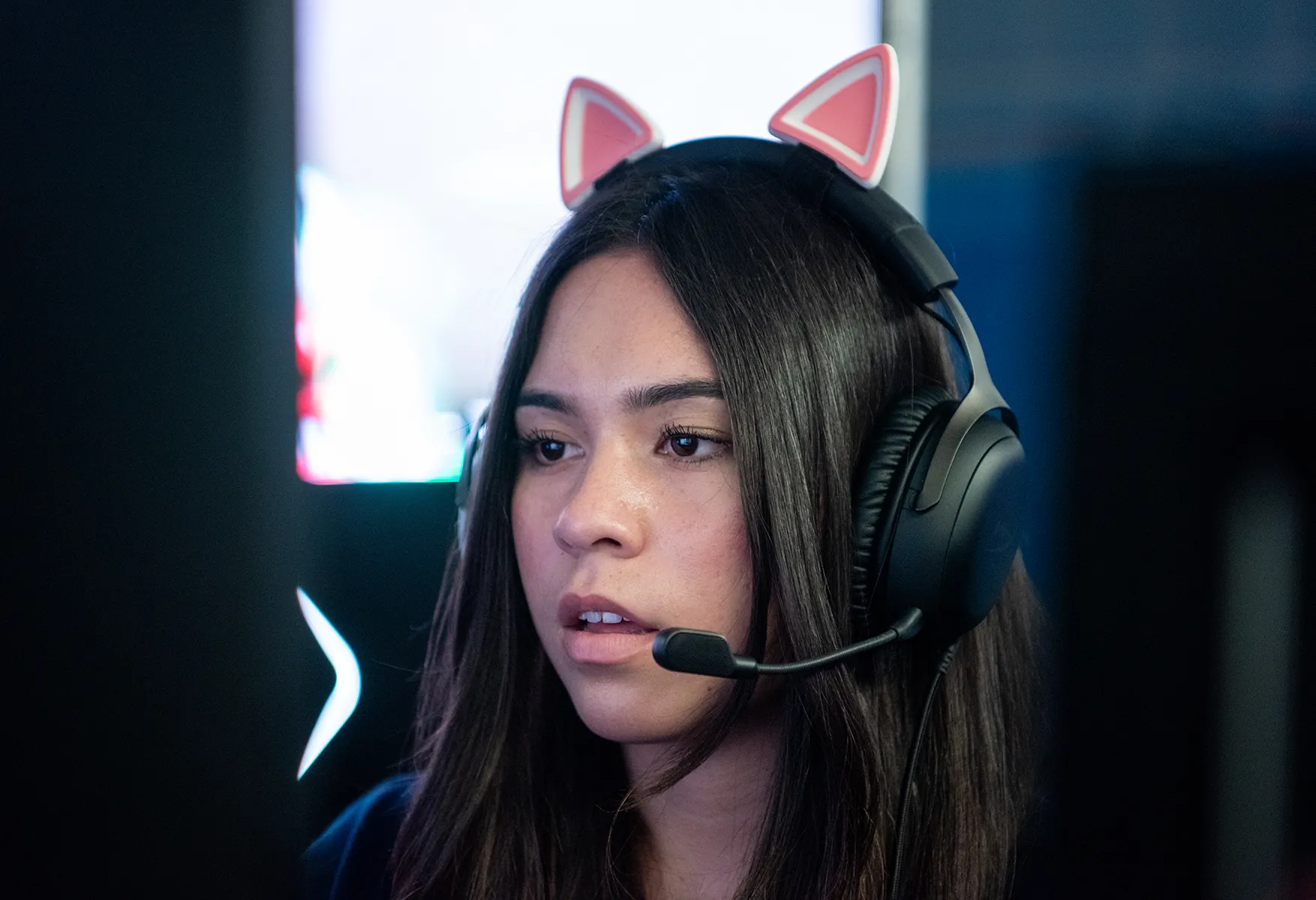 student competing in eSports